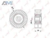 Ролик натяжного механизма LYNX для Audi A6 (С6) 2004-2011 27 CANA/CANB PB-5280