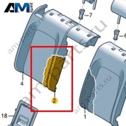Наполнитель спинки Volkswagen T-Roc 2018-2024 2GA885776