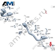 Трубка выпуска ОГ слева Mercedes W465 AMG G63 (M177) A1771403502