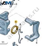 Комплект уплотнений заднего суппорта 5QD698671 для Volkswagen Golf 8 2019-2026
