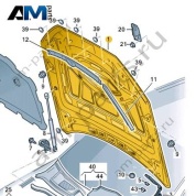 Капот Audi Q8 2019-2024 4M8823029A