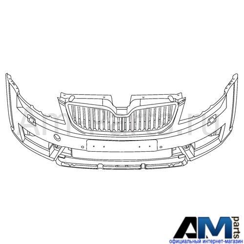 Облицовка бампера для Skoda Octavia A7 5E0807217K