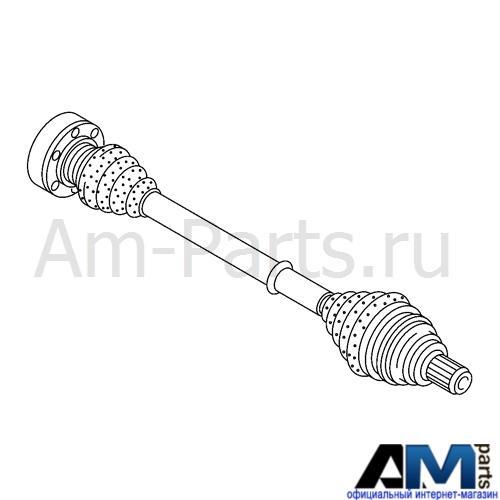 Приводной внешний вал с ШPУCом для автомобилей концерна VAG 5Q0407272DR