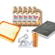 Комплект фильтров для ТО-2_4 Audi A4 (B6) 1.9 TDI с маслом Shell 0W30