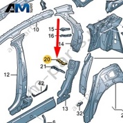 Часть стойки С Audi A8 (D5) 2018-2024 4N0810877C