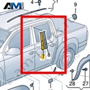 Декоративная пленка рамки стекла двери Volkswagen AMAROK 2017-2022 2H7853309C
