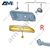 Светодиодная правая ПТФ VAG 3VD941700A Skoda 2019-2026