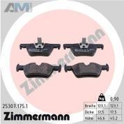 Задние тормозные колодки (25307.175.1) ZIMMERMANN на BMW 3 Серии 2012-2015 325d/328i/328iX