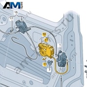 Электродвигатель доводчика сдвижной двери Volkswagen id-Buzz 2023-2024 1T3843745B
