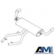 Задний глушитель 18307576340 на BMW X6 (E71) 35iX N54