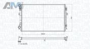 Радиатор охлаждения двигателя MAGNETI MARELLI (350213173400) на Volkswagen Tiguan II (2016-2020) 1.4TSI