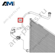 Шланг системы охлаждения от радиатора к помпе для Mercedes S450 W222 (M276) A2225002188