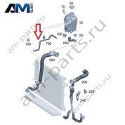 Шланг от радиатора к расширительному бачку и разъёму Mercedes W223 AMG S63 (M177) A2235016703