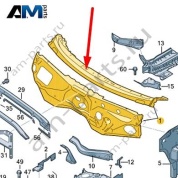 Перегородка моторного отсека Audi Q7 (4M) 2016-2024 4M1805431J