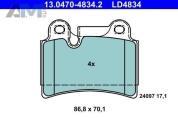 Задние керамические тормозные колодки ATE 13.0470-4834.2 для Volkswagen Touareg I (2003-2010)