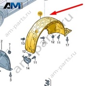 Подкрылок Audi Q7 (4M) 2016-2024 4M0810171G
