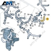 Шланг системы охлаждения Audi Q7 (4M) 2016-2024 4M0265372