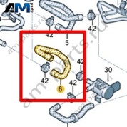 Шланг системы охлаждения Volkswagen AMAROK 2017-2022 2H6122157AA