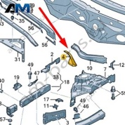 Усилитель водоотводного короба Audi Q7 (4M) 2016-2024 4M0806269A