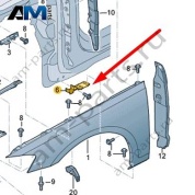 Кронштейн крыла Audi A8 (D5) 2018-2024 4N0821149A