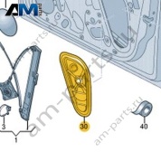Накладка внутренней панели передней двери Volkswagen T-Roc Cross 2019-2024 2GM837916