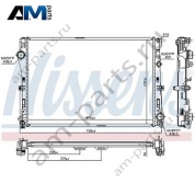 Основной радиатор ОЖ (NISSENS) 627033 на MB E220d W213 OМ654