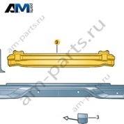 Усилитель заднего бампера 4CG807309 на Ауди Q6 2022-2026