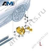 Спойлер заднего правого подкрылка 8Y0853833B для Audi A3 (8Y) 2020-2026