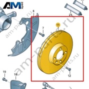 Тормозной диск VAG 1K0615301AQ