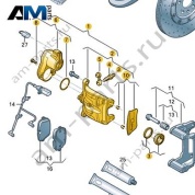 Корпус тормозного суппорта с мотором, Audi A8 (D5) 2018-2024 4N0615403C