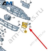 Воздуховод бампера Audi A8 (D5) 2018-2024 4N0807157A