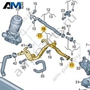 Трубопровод системы охлаждения VAG 059121044P