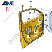 Дверь передняя правая VAG 3GJ831056 на Volkswagen 2025-2026