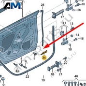 Уплотнитель двери (наружный) Audi A7 (4K) 2019-2024 4K8839718