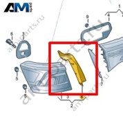 Накладка заднего фонаря Volkswagen T-Roc Cabrio 2020-2024 2GC945428A