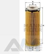 Масляный фильтр MANN FILTER (HU720/3X) для BMW 5 серия (F10) 525d