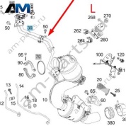 Трубопровод выпуска ОГ слева Mercedes GLS AMG 63 (M177) A1771408500