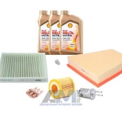 Комплект фильтров для ТО-4 Fabia 1.2MPI с маслом Shell 0W30