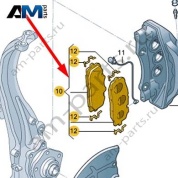 Передние тормозные колодки Audi A8 (D5) 2018-2024 4N0698151G