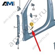 Часть стойки А Audi Q7 (4M) 2016-2024 4M0806197A