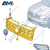 Решетка радиатора VAG 3CC853651LRYP Volkswagen 2021-2026