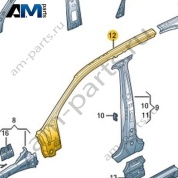 Боковина (внутренняя часть) Volkswagen T-Roc Cross 2019-2024 2GM809427