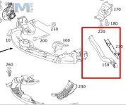 Рычаг задний левый нижний продольный A1693500129 на Mercedes A-class W169