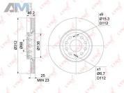 Диск тормозной передний BN1207 (LYNXauto) для автомобилей VAG
