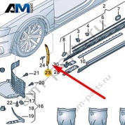 Антигравийная защита Audi A8 (D5) 2018-2024 4N0853823A