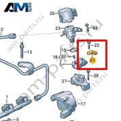 Держатель топливопровода VAG 0XW127428