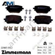 Задние тормозные колодки 22987.170.2 Zimmermann для Мерседес GLB-220d