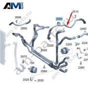 Шланг охлаждения от насоса к разъему Mercedes W223 AMG S63 (M177) A2235017902
