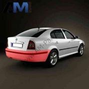 Бампер задний под двойную выхлопную трубу Superb I 3U5807417D