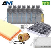 Комплект фильтров MANN с маслом 5W40 229.5 для ТО-2 Mercedes C300